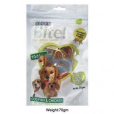 Super Bite Dog Treats Cod Fish And Chicken 70 Gm